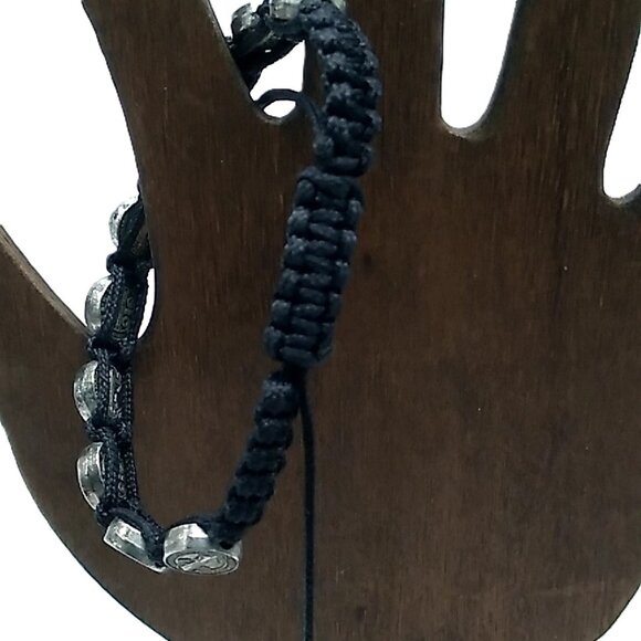 St. Benedict Medal Black Nylon Cord Unisex Bracelet NWOT - Picture 7 of 15